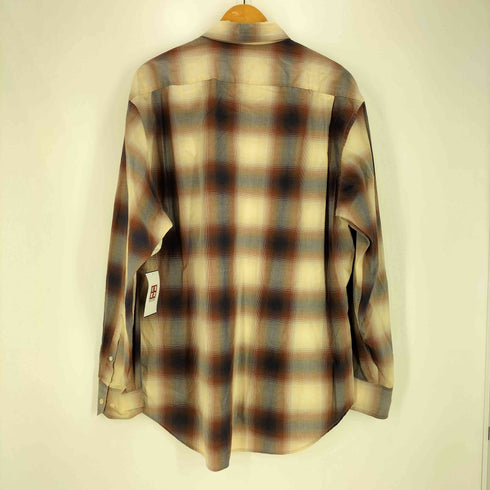 ジョンストンアンドマーフィー JOHNSTON&MURPHY TAILORED FIT オンブレチェック L/S シャツ メンズ import:XL