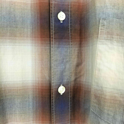 ジョンストンアンドマーフィー JOHNSTON&MURPHY TAILORED FIT オンブレチェック L/S シャツ メンズ import:XL