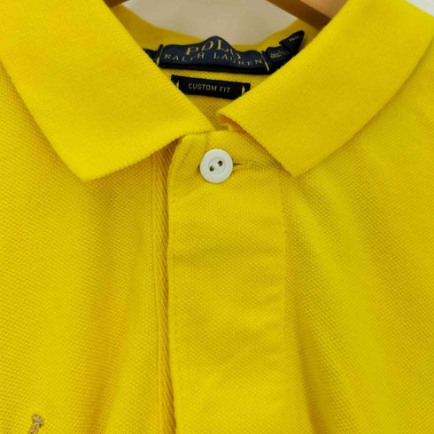 ポロラルフローレン POLO RALPH LAUREN 現行タグ ビックポニー刺繍 ナンバリング エンブレム ポロシャツ メンズ import:L