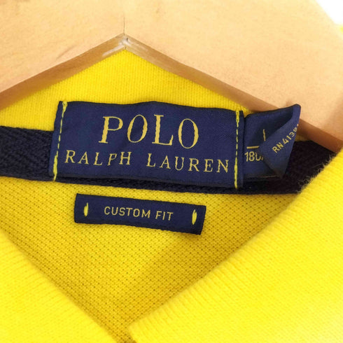 ポロラルフローレン POLO RALPH LAUREN 現行タグ ビックポニー刺繍 ナンバリング エンブレム ポロシャツ メンズ import:L