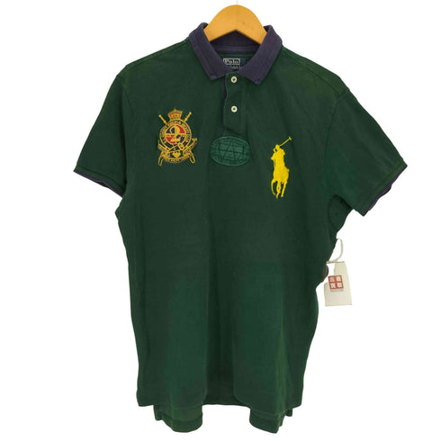 ポロラルフローレン POLO RALPH LAUREN CUSTOM FIT ビックポニー刺繍 ナンバリング エンブレム ポロシャツ メンズ import:L