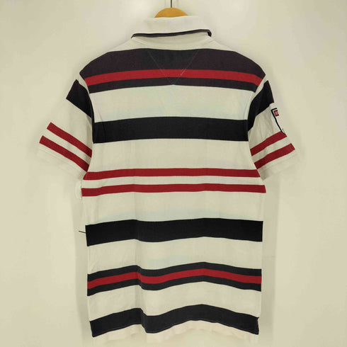 トミーヒルフィガー TOMMY HILFIGER エンブレム ボーダー 鹿の子ポロシャツ メンズ import:M