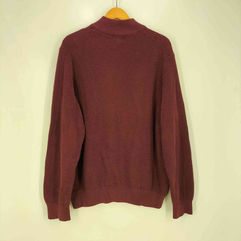 エルエルビーン L.L.Bean カシミヤ混 コットン ハニカム ハーフジップニット メンズ XL-REG