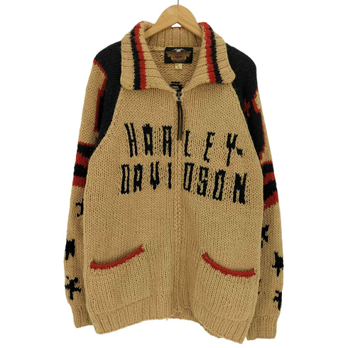 ハーレーダビッドソン HARLEY-DAVIDSON カウチンニット カーディガン メンズ import:L