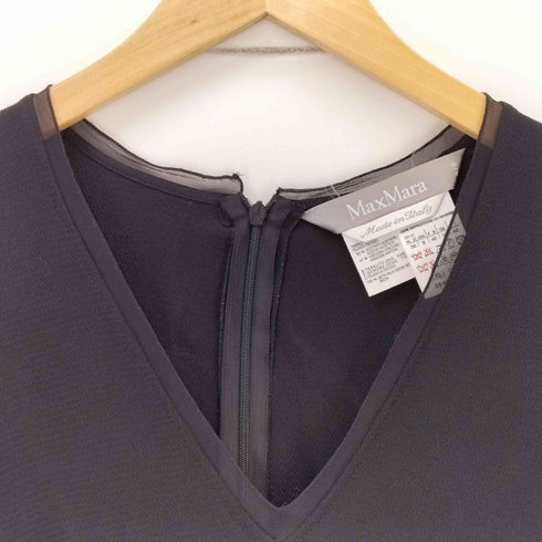 マックスマーラ MAX MARA 裾プリーツ ノースリーブ ワンピース レディース US:8