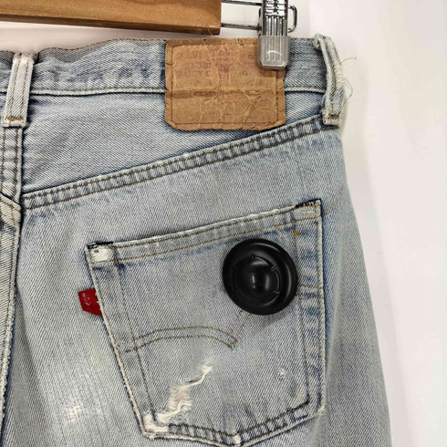 リーバイス Levis 80S ボタン裏524 501-0117 ハチマル 赤耳 カットオフ 黒カン メンズ 32×40