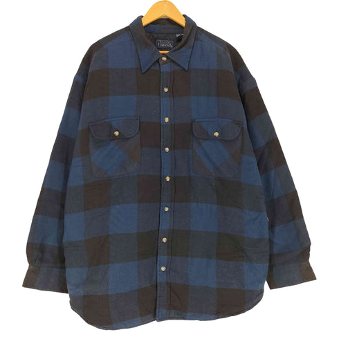 ベーシックエディションズ BASIC EDITIONS 裏地キルティングチェックシャツ メンズ import:XL