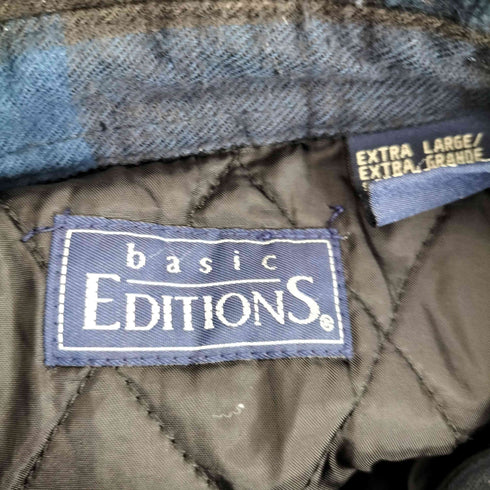 ベーシックエディションズ BASIC EDITIONS 裏地キルティングチェックシャツ メンズ import:XL