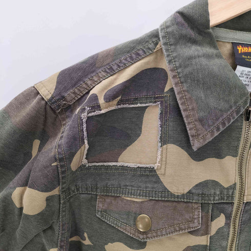 スラッシャー THRASHER 迷彩ジップアップジャケット メンズ JPN:L