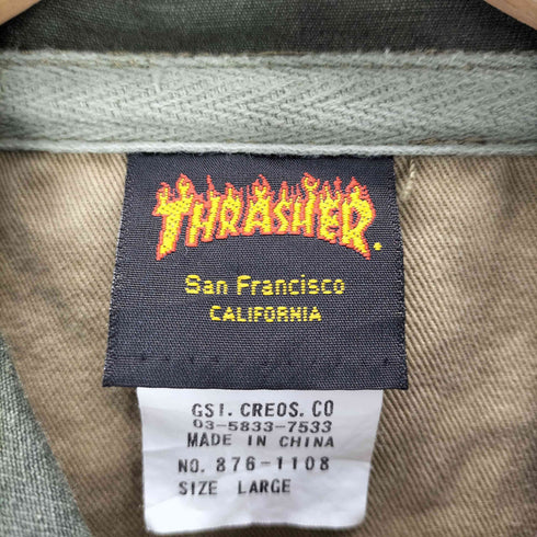 スラッシャー THRASHER 迷彩ジップアップジャケット メンズ JPN:L