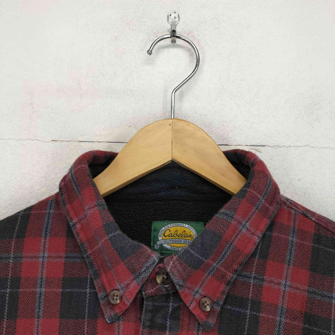 カベラス Cabela's チェックシャツ 裏地フリース メンズ import:M