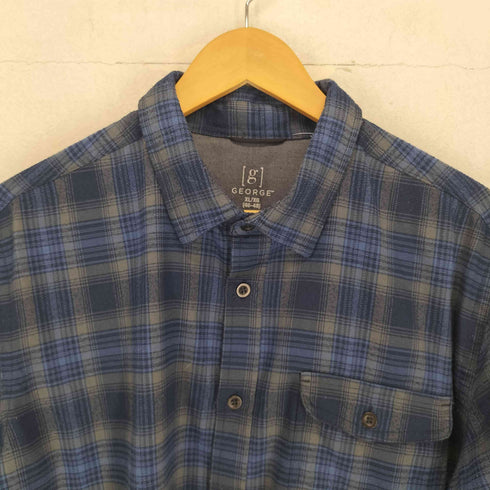 ジョージ GEORGE チェックボタンシャツ メンズ import:XL
