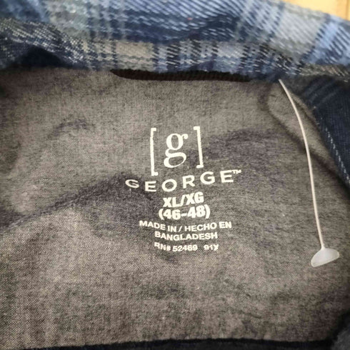 ジョージ GEORGE チェックボタンシャツ メンズ import:XL