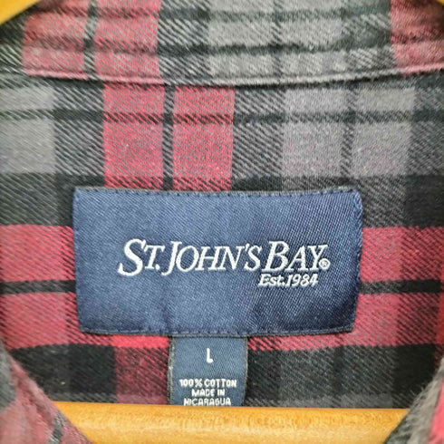 セントジョンズベイ STJOHNS BAY チェック柄ボタンダウンシャツ メンズ import:L