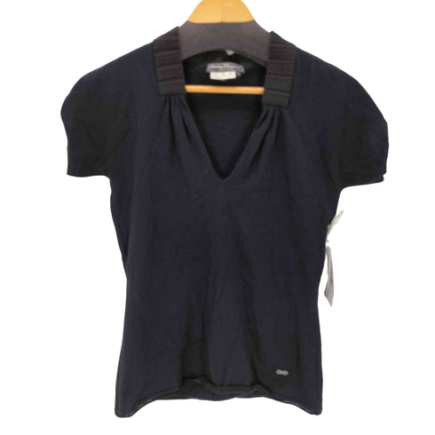 サルヴァトーレフェラガモ Salvatore Ferragamo ガンチーニロゴ ブラックニットS/S レディース import:XS
