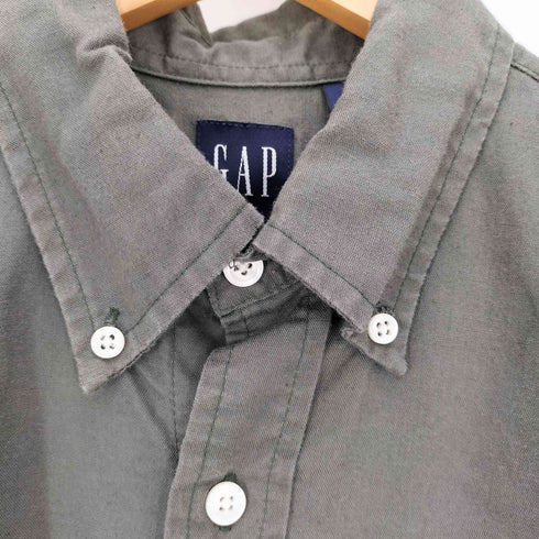 ギャップ Gap 00s old コットン リネン ボタンダウン S/S シャツ メンズ JPN:S