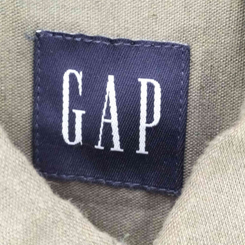ギャップ Gap 00s old コットン リネン ボタンダウン S/S シャツ メンズ JPN:S