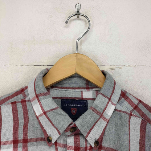 SADDLEBRED チェックボタンシャツ メンズ import:M
