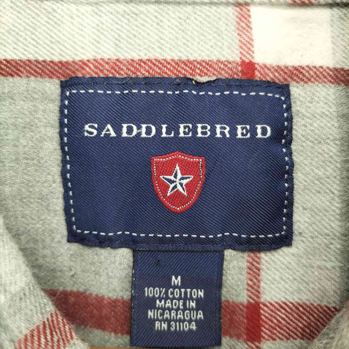SADDLEBRED チェックボタンシャツ メンズ import:M