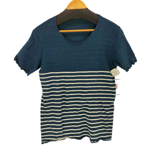 ウノピゥウノウグァーレトレリラックス 1PIU1UGUALE3 RELAX VINTAGE YARN DYE PLAIN / BORDER BY-COLOR CREW cut レディース import:L