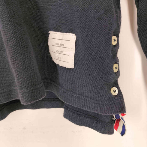 トムブラウン THOM BROWNE トリコロールロングスリーブポロシャツ レディース 0
