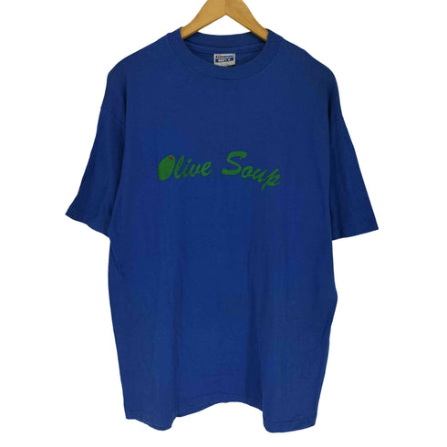 ヘインズ Hanes OLIVE SAUPプリントTシャツ シングルステッチ メンズ import:XL