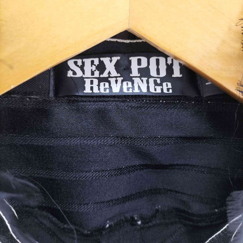 セックスポットリベンジ SEX POT ReVeNGe レースアップ フリルブラウス リボン 袖取り外し可能 レディース JPN:L