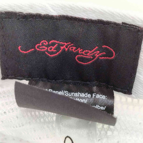 エドハーディー Ed Hardy 00s NEW YORK スカル刺繍 メッシュキャップ トラッカーキャップ y2k メンズ ONE SIZE