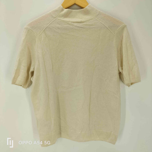 ユニクロ UNIQLO CASHMERE 100% カシミヤモックネックセーター5分袖 ニット レディース JPN:XL