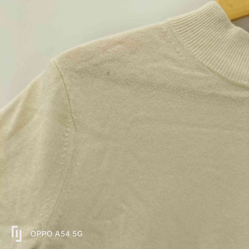 ユニクロ UNIQLO CASHMERE 100% カシミヤモックネックセーター5分袖 ニット レディース JPN:XL