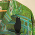 KARAKU STUDIO 猫 草むら 開襟 アロハシャツ メンズ JPN:XL