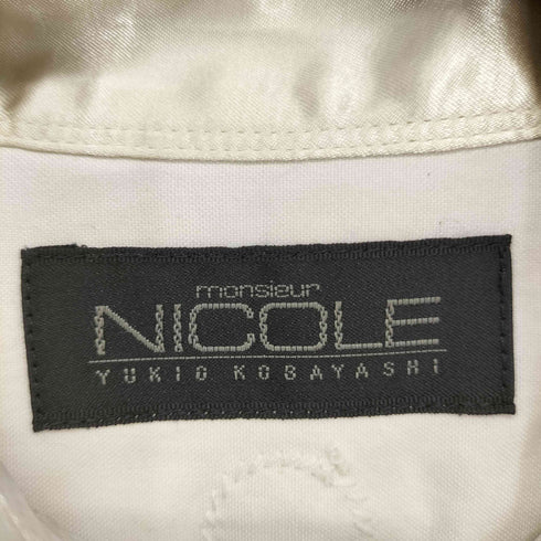 ムッシュ二コル MONSIEUR NICOLE 刺繍 ドット柄 半袖シャツ メンズ