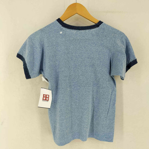 スクリーンスターズ SCREEN STARS 80sUSA製 裾シングル フロントプリントリンガーTシャツ レディース 14-16