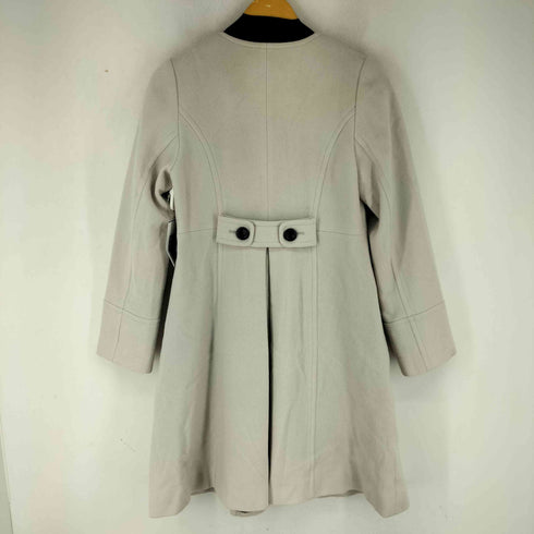 ブルーレーベルクレストブリッジ BLUE LABEL CRESTBRIDGE 裏地チェック ノーカラー ウール コート レディース JPN:36
