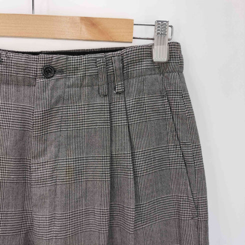 コムデギャルソンオム COMME des GARCONS HOMME 80s 川久保オム ワイド スラックス グレンチェック 千鳥格子 2タック メンズ JPN:M
