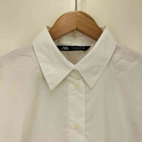 ザラ ZARA ウエストマーク S/S レギュラーカラー シャツ レディース import:S