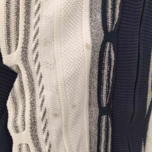 ミッソーニ MISSONI 90s 3Dニット ブルゾン 裏地キルティング リバーシブルジップ メンズ