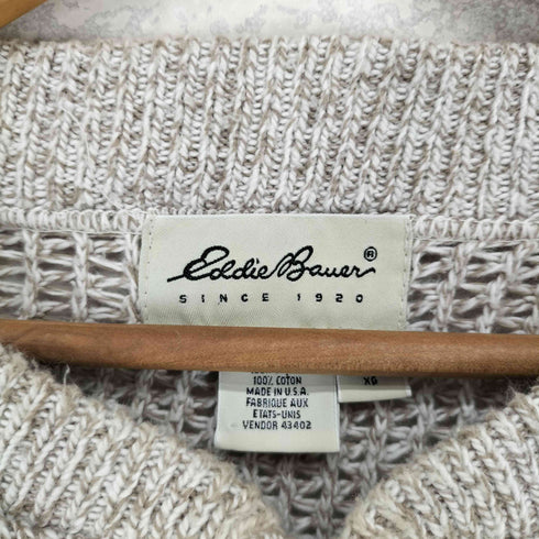 エディーバウアー Eddie Bauer MADE IN USA 白タグ ヘンリーネックニット メンズ import:XL