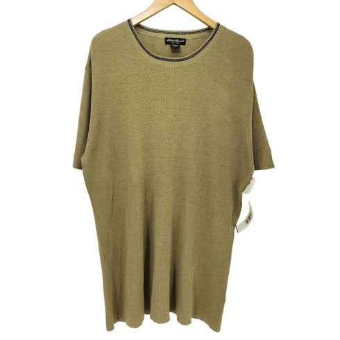 エディーバウアー Eddie Bauer 00s リネン100 S/S ニット メンズ import:XL