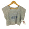 チャンピオン Champion 80S USA製 カレッジロゴ クロップドスウェット レディース import:L