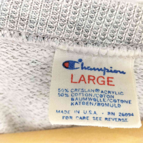 チャンピオン Champion 80S USA製 カレッジロゴ クロップドスウェット レディース import:L