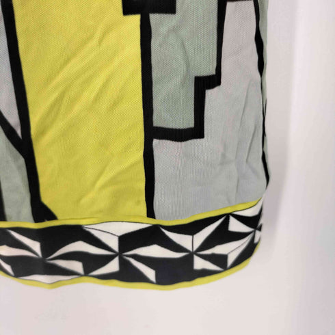 エミリオプッチ EMILIO PUCCI 総柄サテンワンピース レディース 34