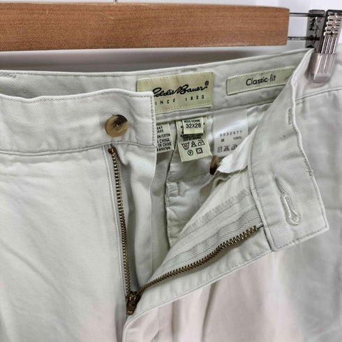 エディーバウアー Eddie Bauer 白タグ Classic-fit 2タックチノパンツ メンズ 32×28