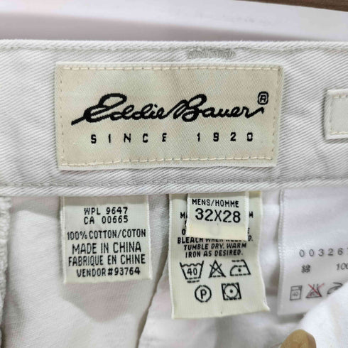 エディーバウアー Eddie Bauer 白タグ Classic-fit 2タックチノパンツ メンズ 32×28