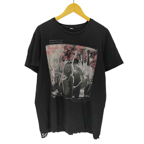 ディーゼル DIESEL SUCCESSFUL LOSERS プリントT フォト archive カットソー ブラック メンズ import:XXL
