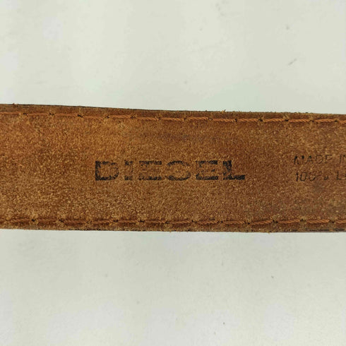 ディーゼル DIESEL 00S ロゴ スクエアバックル レザーベルト メンズ 85