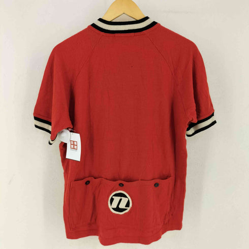 NOVARA USA製 ウール100 ハーフジップ サイクリングニット メンズ import:L
