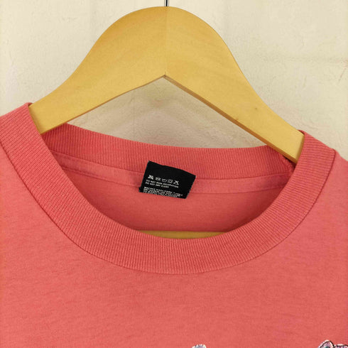 スクリーンスターズ SCREEN STARS USA製 90S 袖裾シングル キャットプリントTシャツ レディース JPN:XL