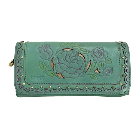 アナスイ ANNA SUI 薔薇 スタッズ 二つ折り長財布 レディース ONE SIZE