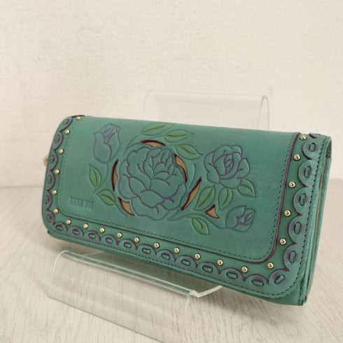 アナスイ ANNA SUI 薔薇 スタッズ 二つ折り長財布 レディース ONE SIZE